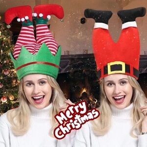 Buy 1 Get 1 Bundle offer Christmas hats santa legs and elf